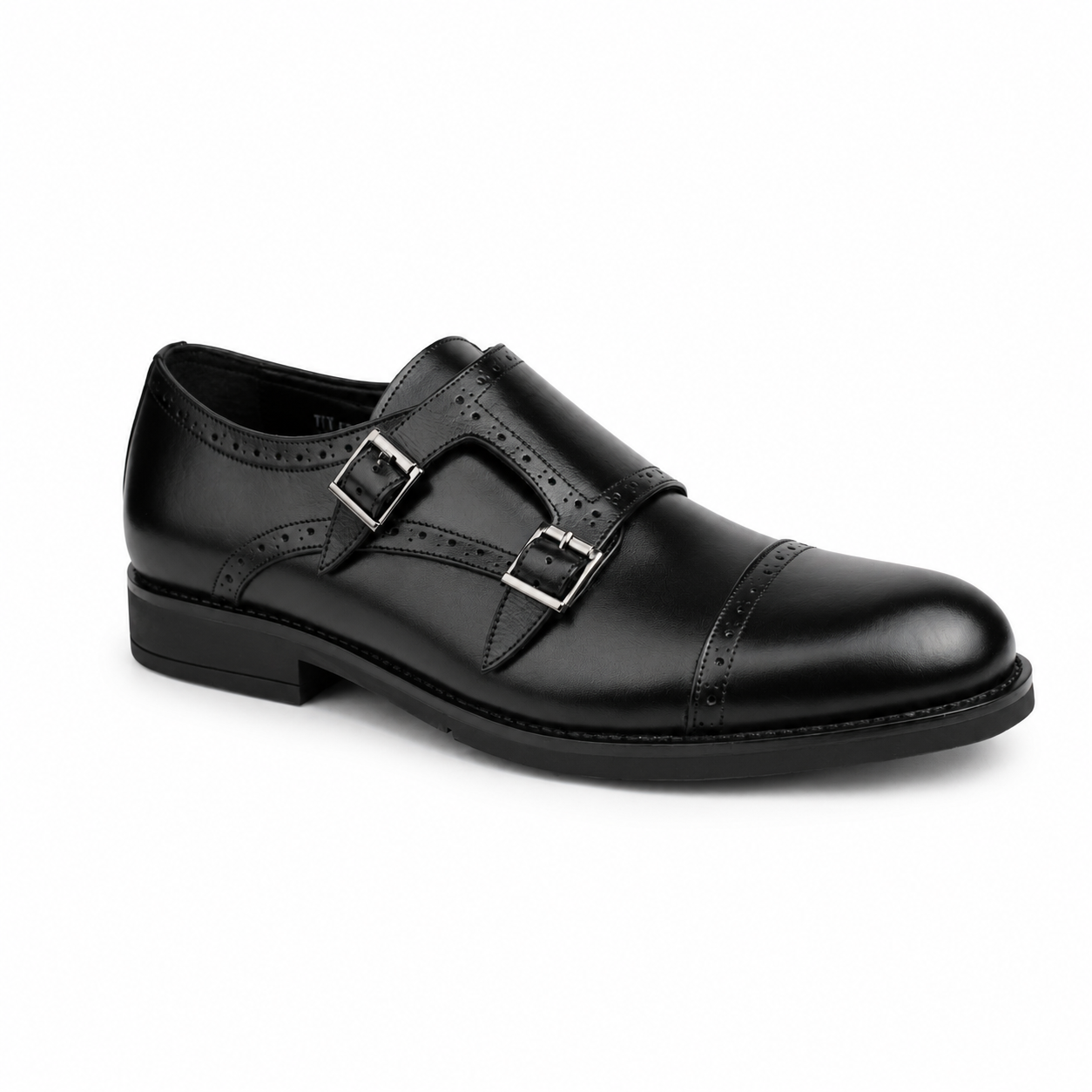Chaussure homme 101-2 noir deux boucle Chaussure classique Maroc